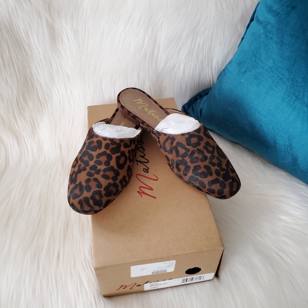 NEW Matisse Zip-It Dark Brown Leopard Mules - Picture 10 of 10